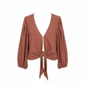 Abercrombie & Fitch tie front blouse size L